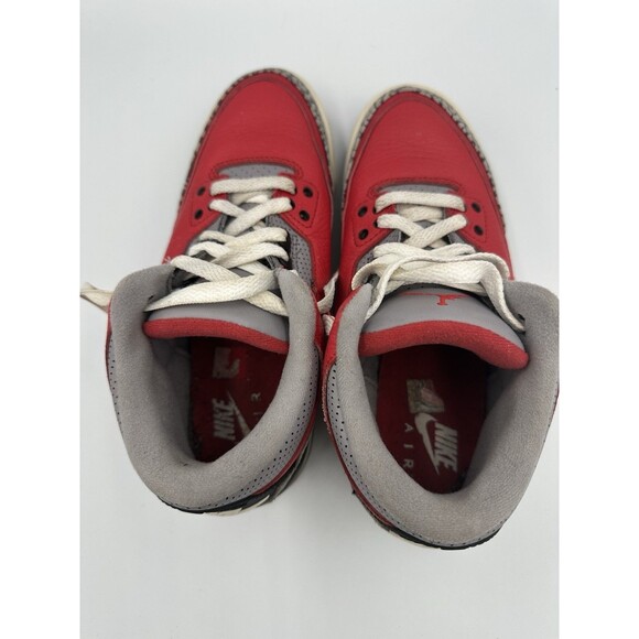 Nike Air Jordan 3 Retro SE (GS) Unite’Fire Red Cement Grey CQ0488-600 Sz:5.5Y W7 - Picture 6 of 6